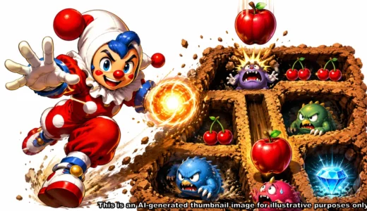 アーケード版『Mr. Do!』ピエロが駆ける戦略的アクションゲーム
