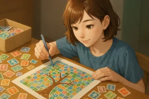 切手アート