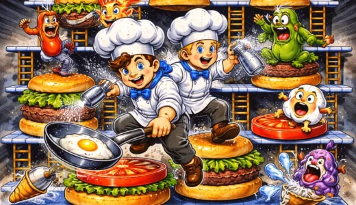 アーケード版『スーパーバーガータイム』進化したシェフの奮闘記