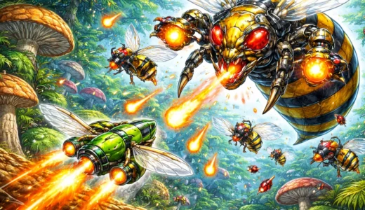 アーケード版『インセクターX』昆虫テーマの異色STG