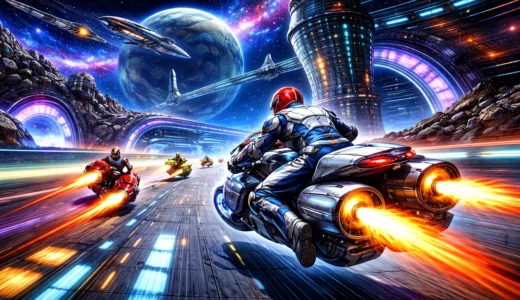 アーケード版『スターライダー』LD映像で描く幻想的超高速レース