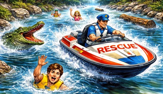 AC版『リバーパトロール』ボート操作が熱いレスキューアクション