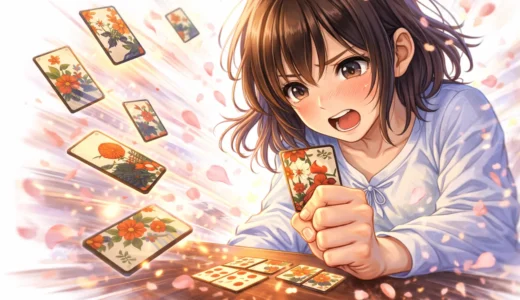 AC版『花の殻やぶり』美少女が心を開く華麗な花札対局