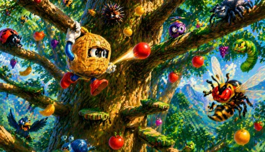 PC版『ニュートロン』木の上で繰り広げられる果実争奪戦の魅力